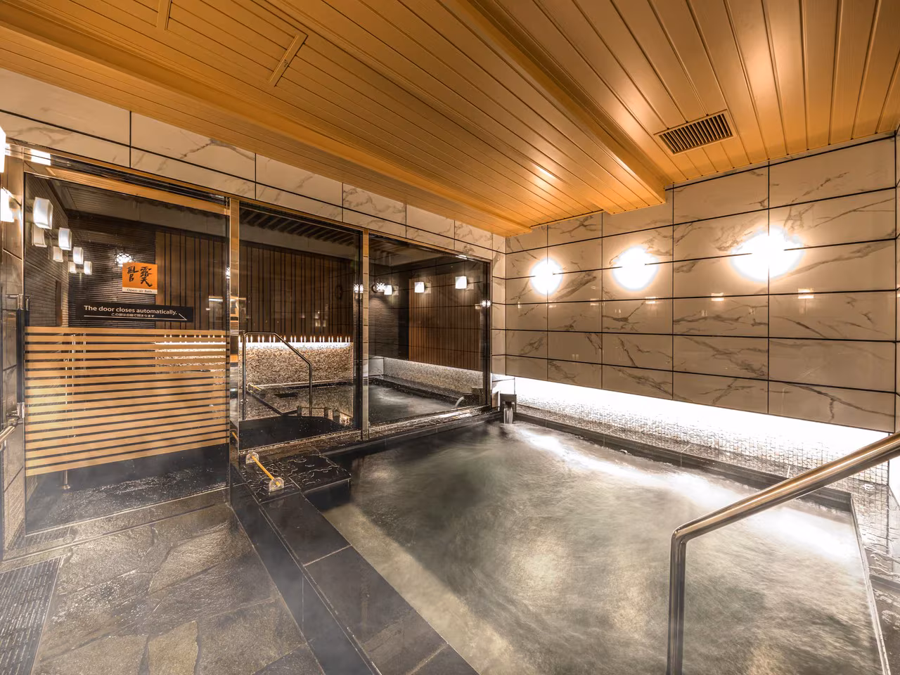 APA Hakata Ekihigashi top-floor grand public bath with open-air section