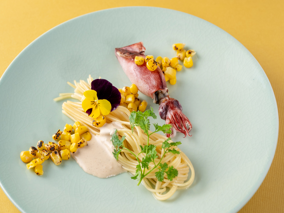 Hotel Monterey Fukuoka breakfast buffet spread with Kyushu local dishes and Western options