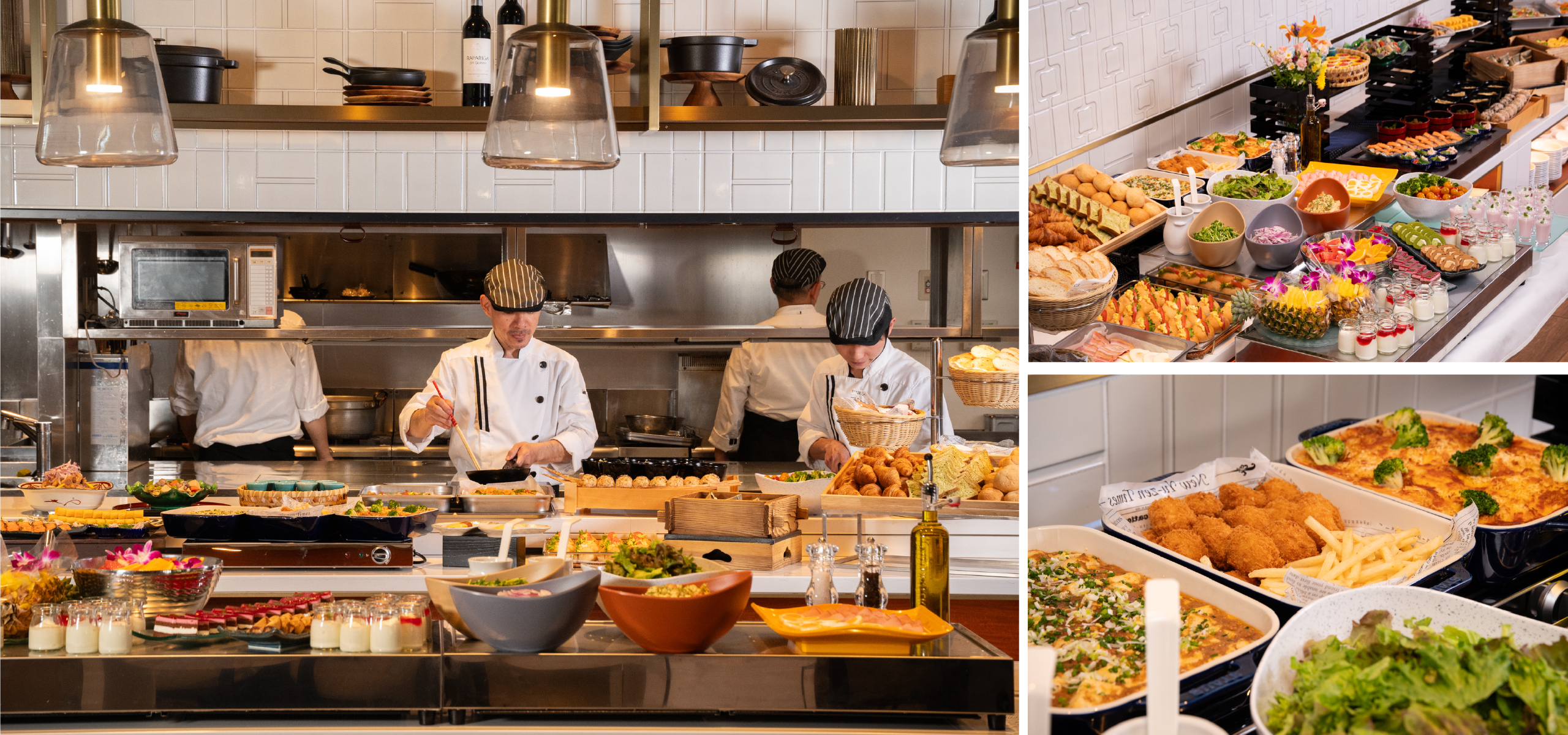 Hotel Trad Hakata breakfast buffet with Kyushu regional dishes