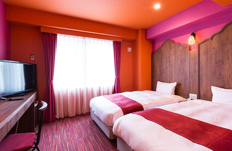 Twin room at Hotel Wing International Select Hakata Ekimae, 21 sqm with two single beds
