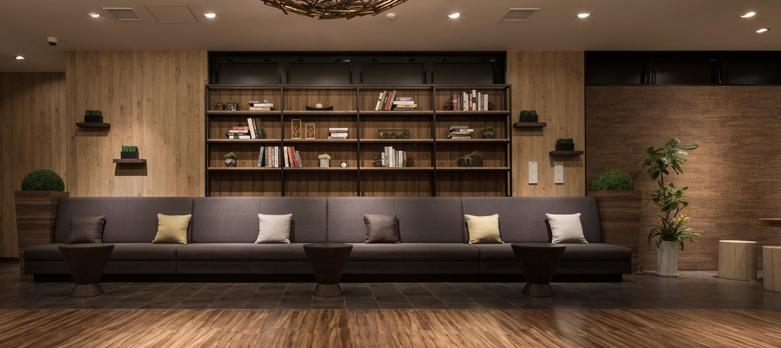Nest Hotel Hakata Station reception and lobby with understated Scandinavian-influenced interior