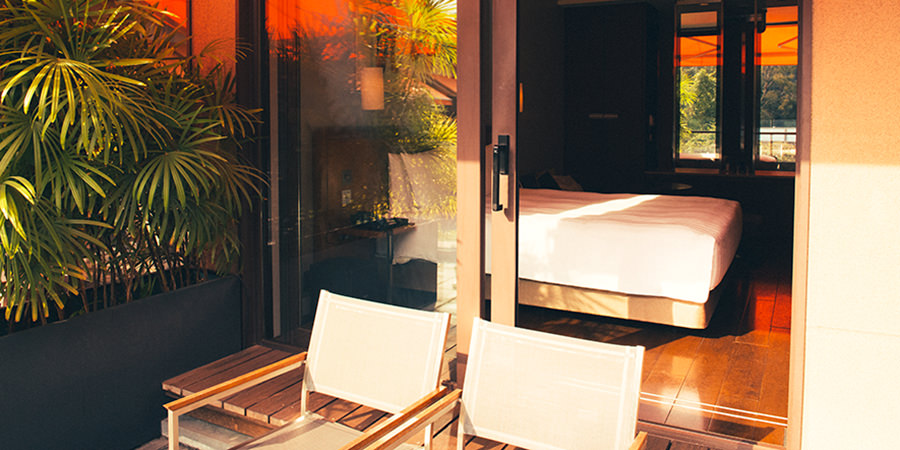 WITH THE STYLE FUKUOKA room terrace with garden view